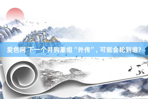 爱色网 下一个并购重组“外传”， 可能会轮到谁?