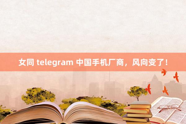 女同 telegram 中国手机厂商，风向变了！