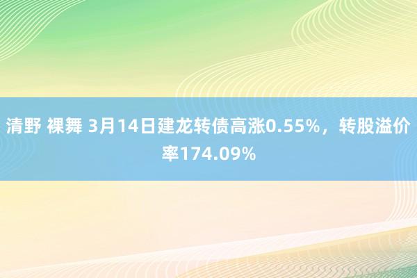 清野 裸舞 3月14日建龙转债高涨0.55%，转股溢价率174.09%