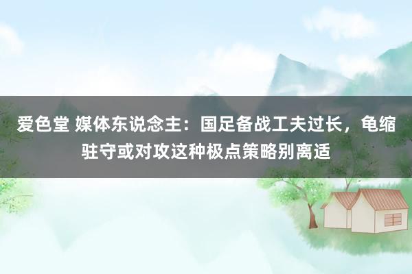 爱色堂 媒体东说念主：国足备战工夫过长，龟缩驻守或对攻这种极点策略别离适