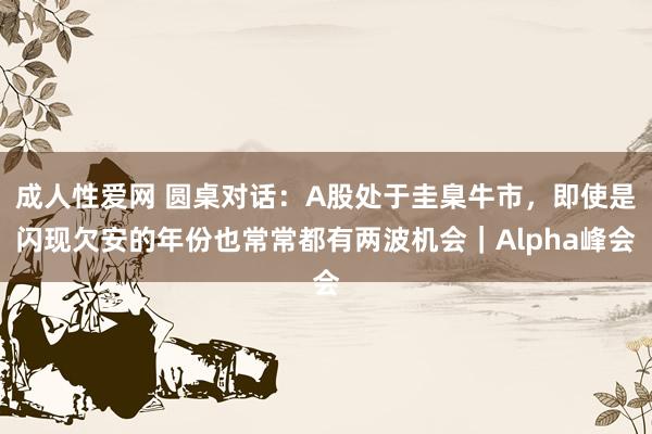 成人性爱网 圆桌对话：A股处于圭臬牛市，即使是闪现欠安的年份也常常都有两波机会｜Alpha峰会