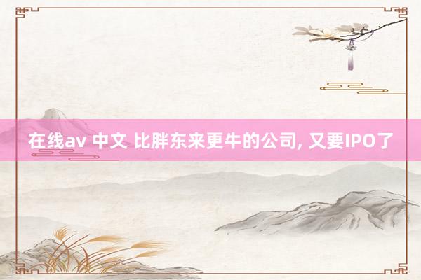 在线av 中文 比胖东来更牛的公司， 又要IPO了