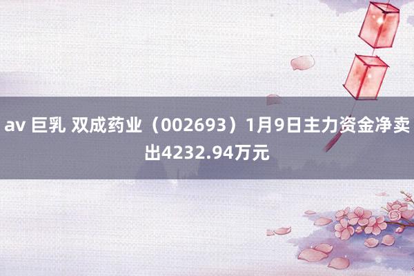 av 巨乳 双成药业（002693）1月9日主力资金净卖出4232.94万元