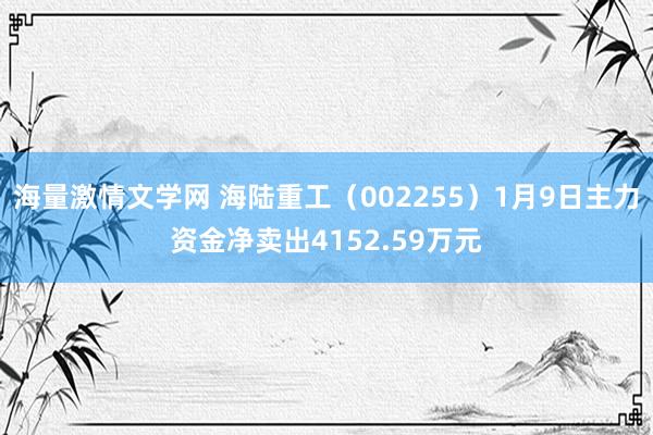 海量激情文学网 海陆重工（002255）1月9日主力资金净卖出4152.59万元