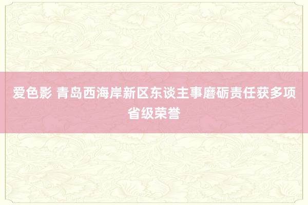 爱色影 青岛西海岸新区东谈主事磨砺责任获多项省级荣誉