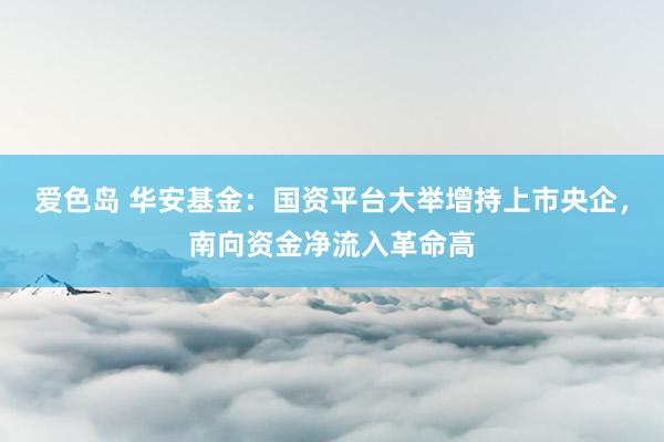 爱色岛 华安基金：国资平台大举增持上市央企，南向资金净流入革命高