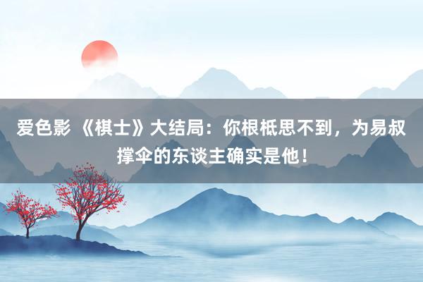 爱色影 《棋士》大结局：你根柢思不到，为易叔撑伞的东谈主确实是他！