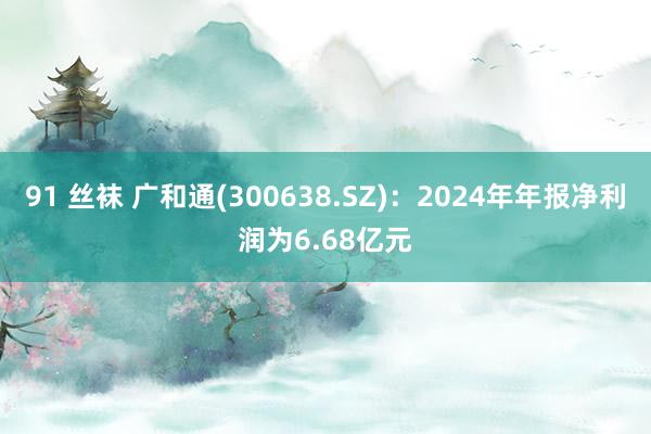 91 丝袜 广和通(300638.SZ)：2024年年报净利润为6.68亿元