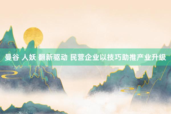 曼谷 人妖 翻新驱动 民营企业以技巧助推产业升级