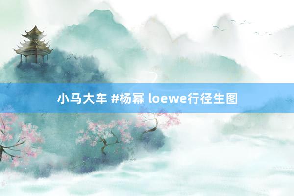 小马大车 #杨幂 loewe行径生图